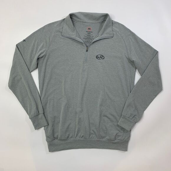 Travis Mathew Sweatshirt Mens Small Grey Quarter Zip Wickenburg Trilogy Pullover - Picture 2 of 13